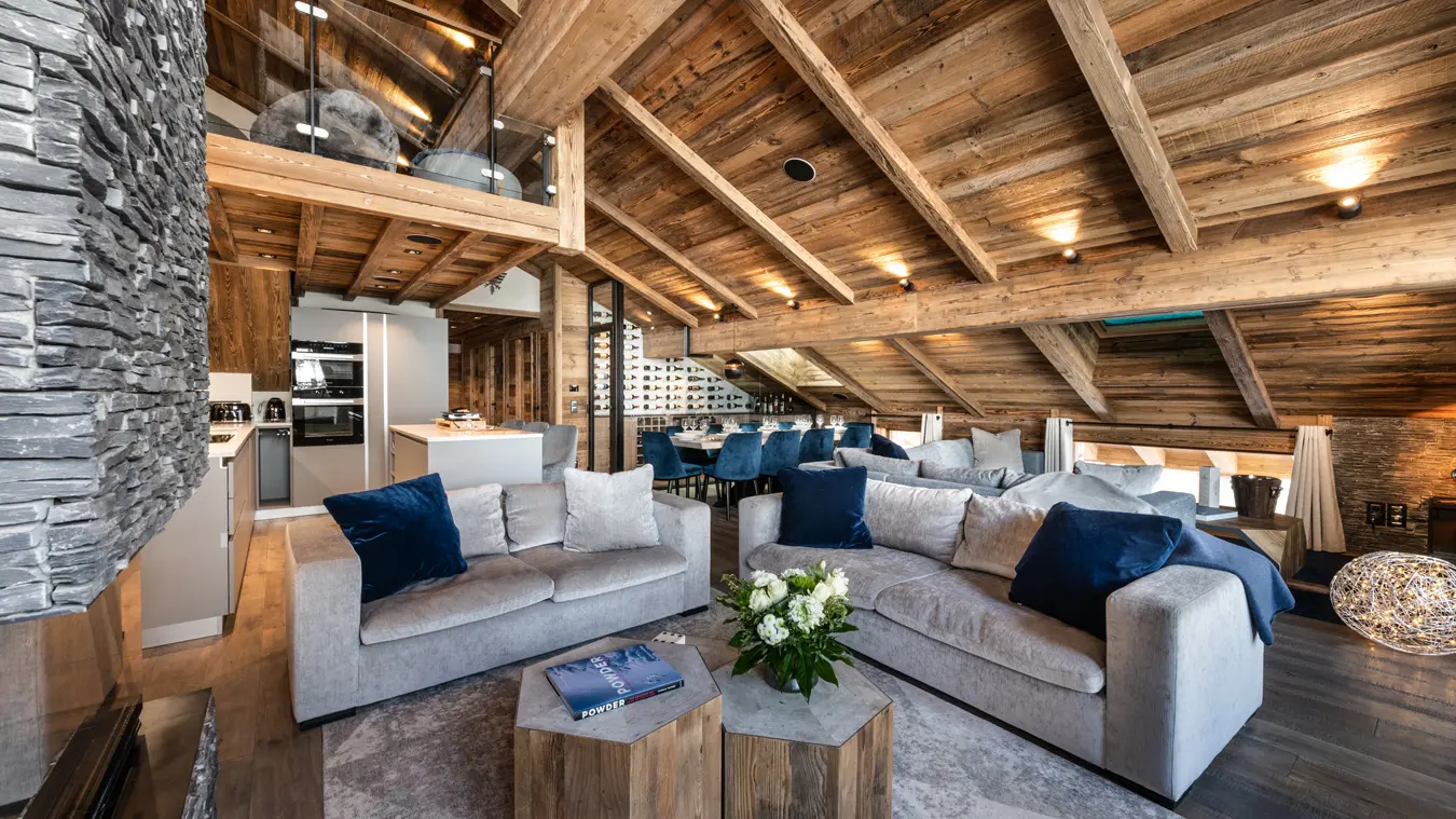 Salon type chalet des montagnes - Vail Lodge by Alpine Resorts à Val d'Isère