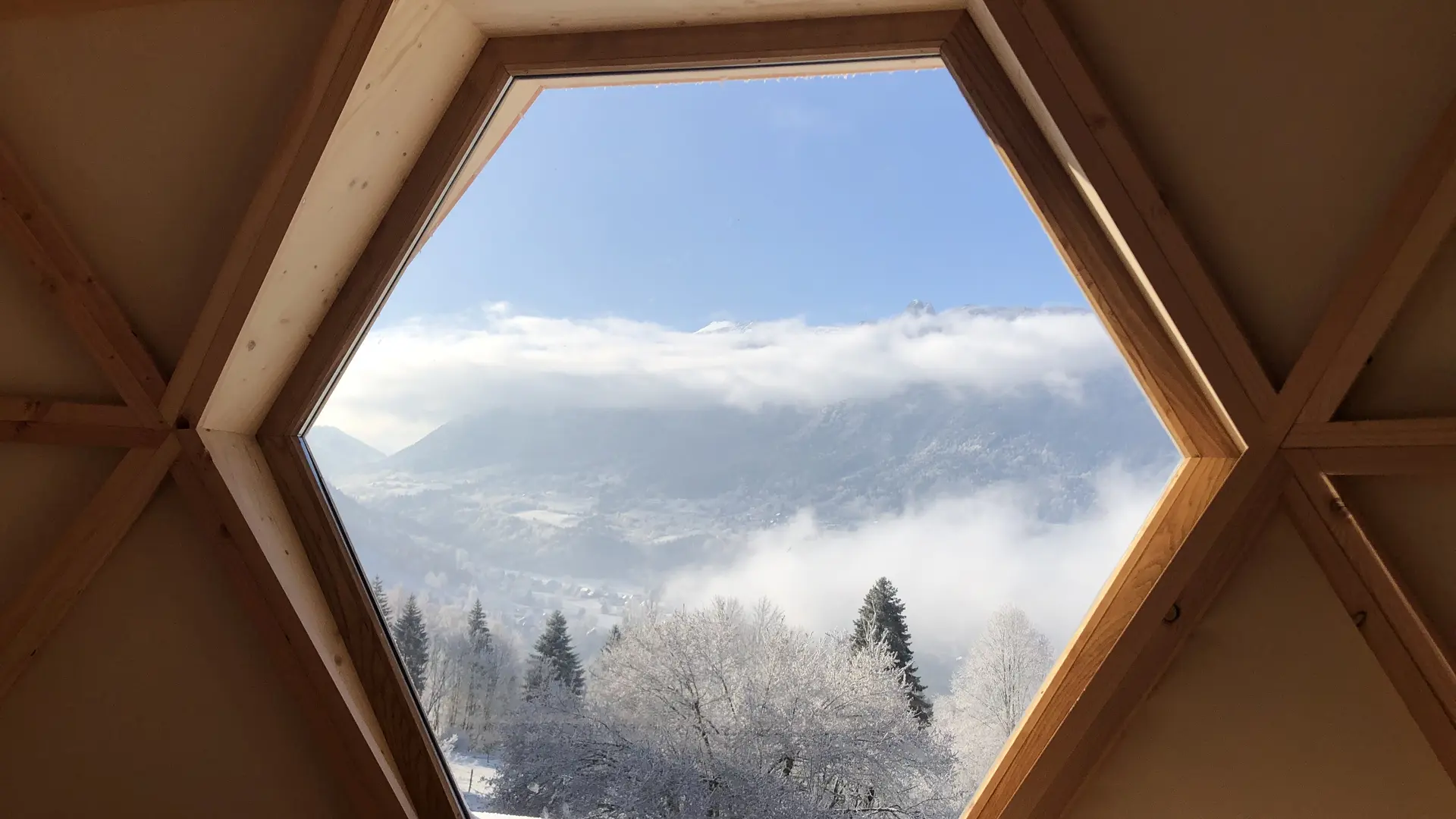 La vue depuis l'intérieur du Dôme