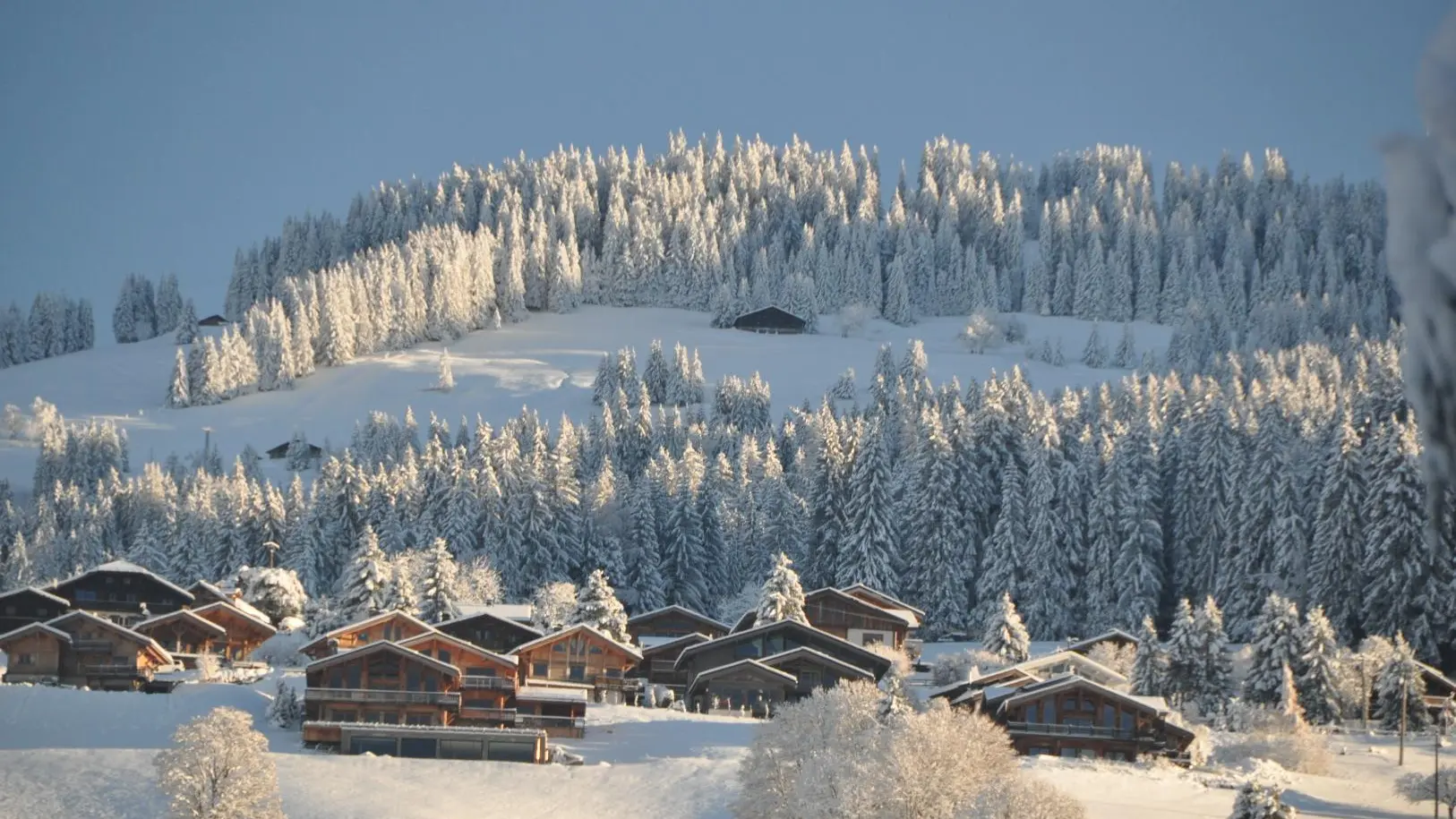 Vue des balcons du chalet