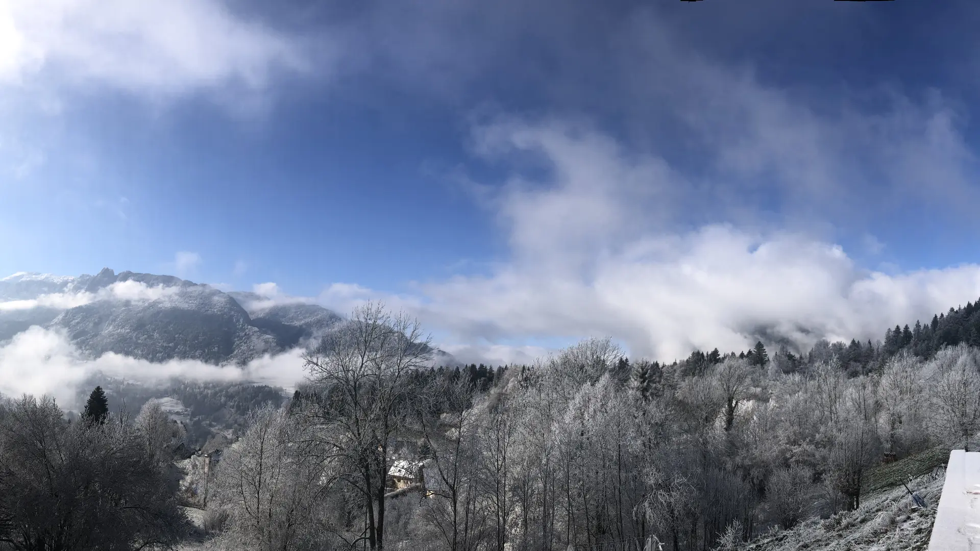 La vue depuis l'hébergement