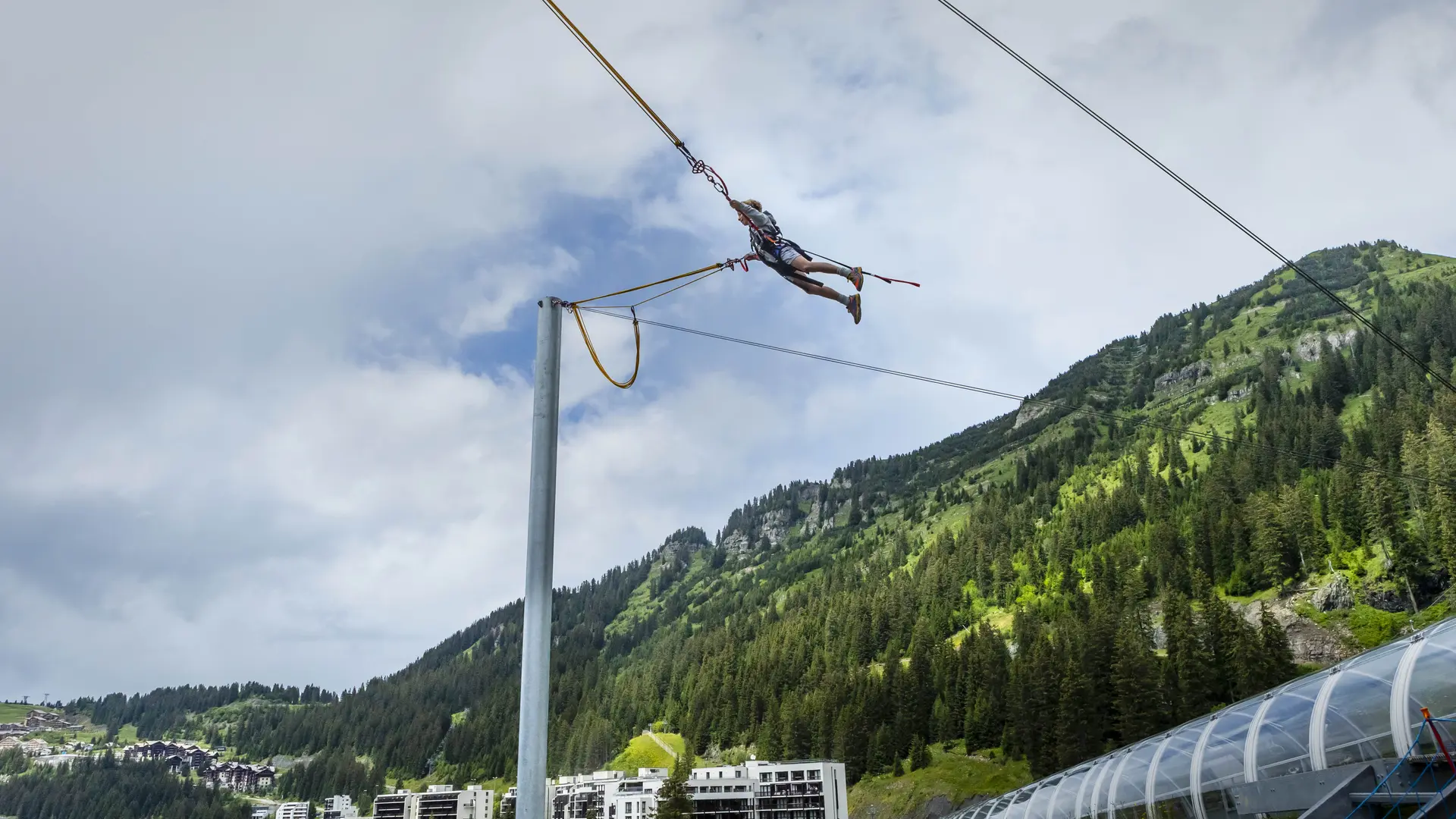 Gravity Zéro avec Flaine Forêt en arrière plan