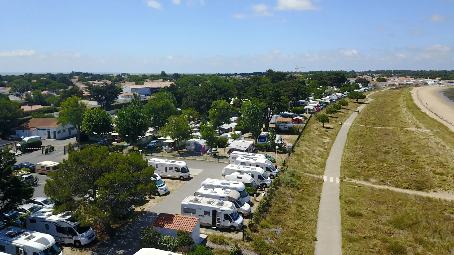 Vue aérienne du camping