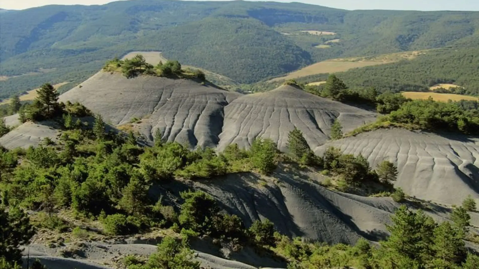 Panorama sur les marnes bleues