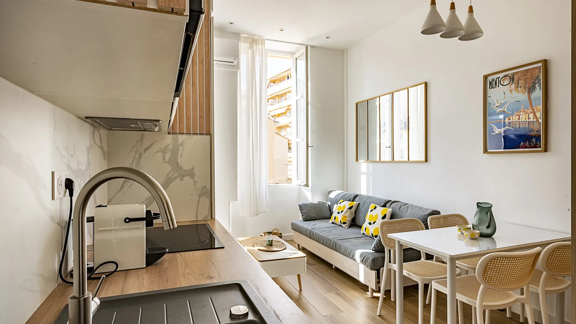 Cusine américaine et séjour