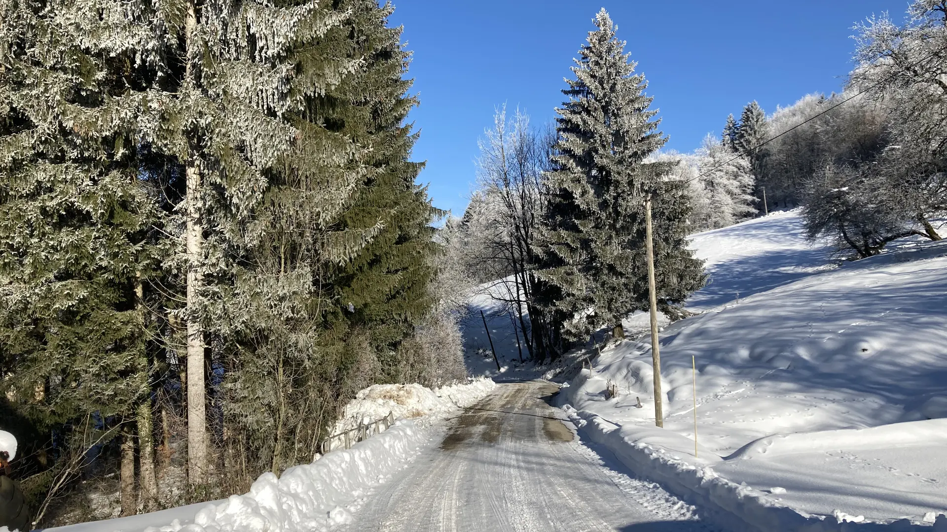 Accès au gîte en hiver