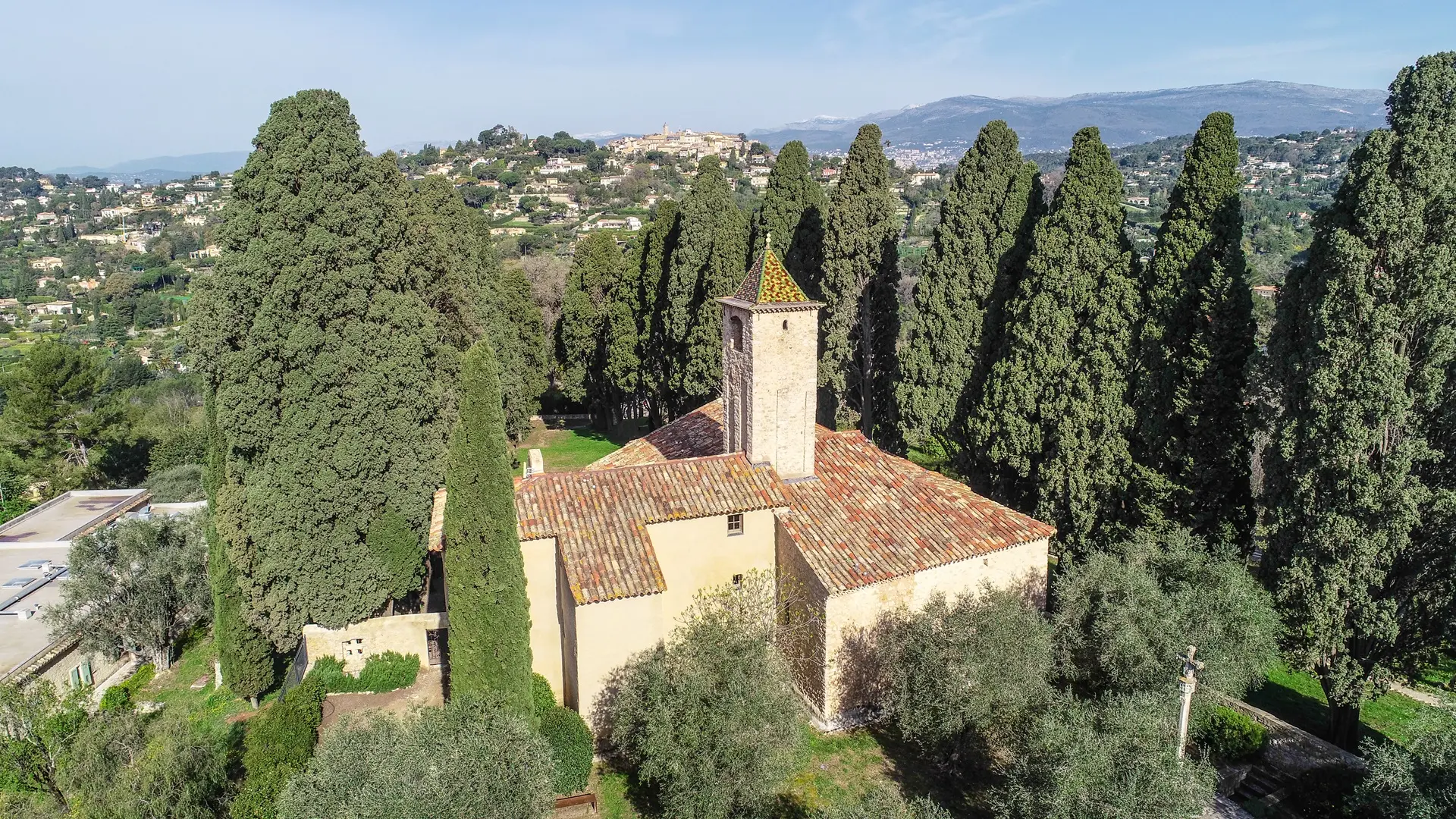 Vue aérienne Chapelle Notre-Dame de Vie