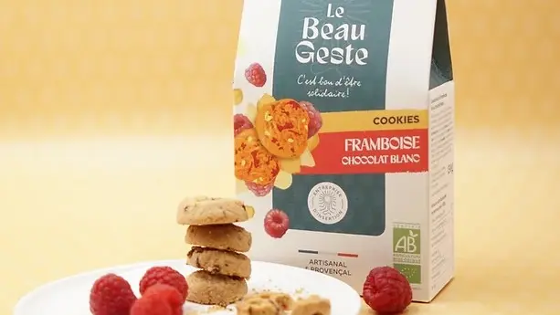 Le beau geste_Le Thor cookies cho blanc et framboises
