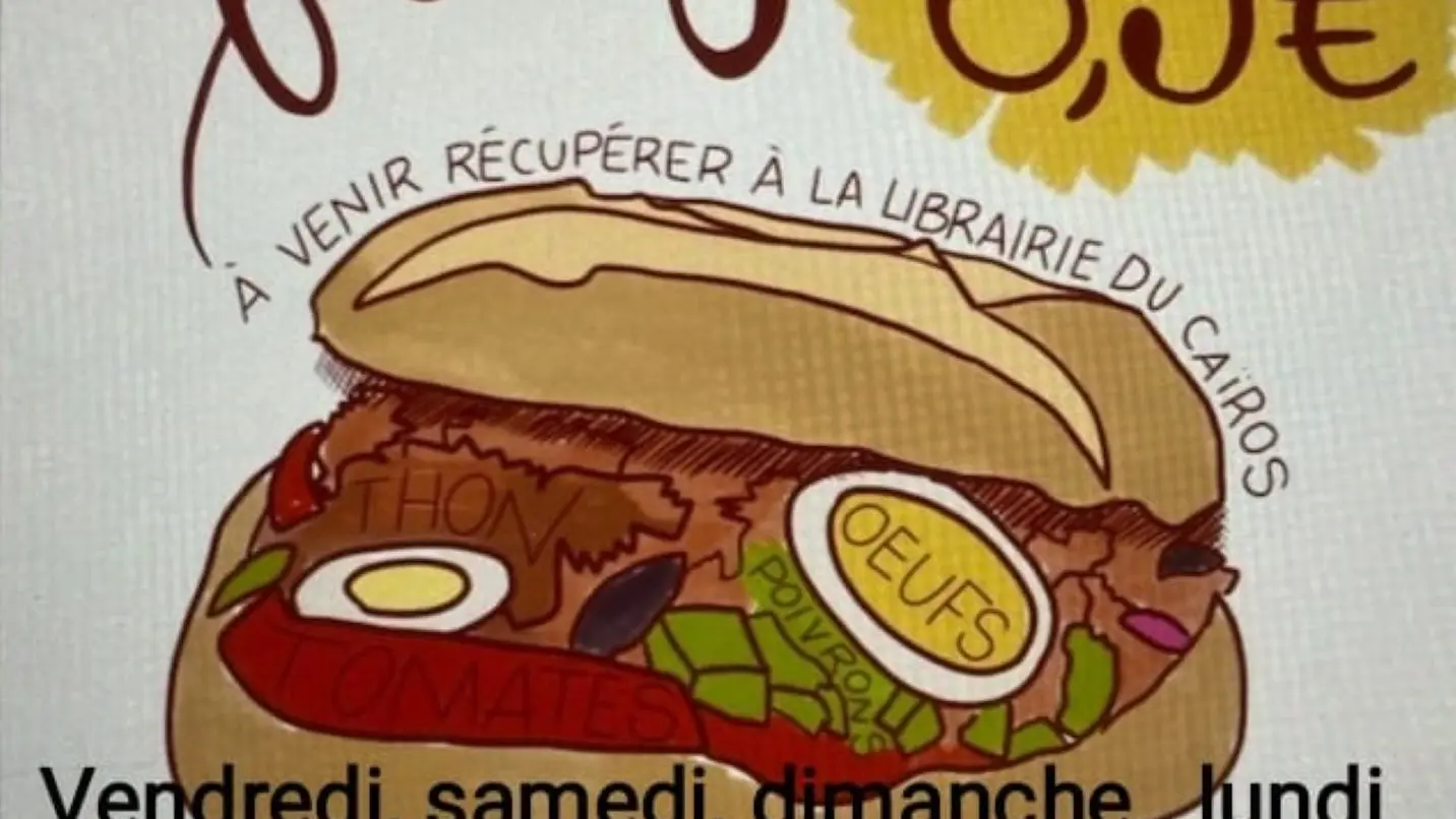 Pan bagnat à la librairie du Caïros
