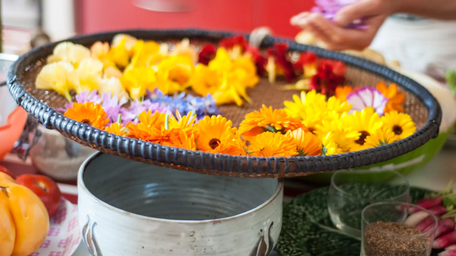 Cuisine avec les fleurs