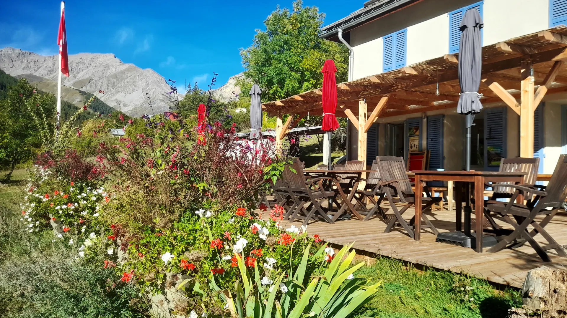 La terrasse du Gîte de Roya