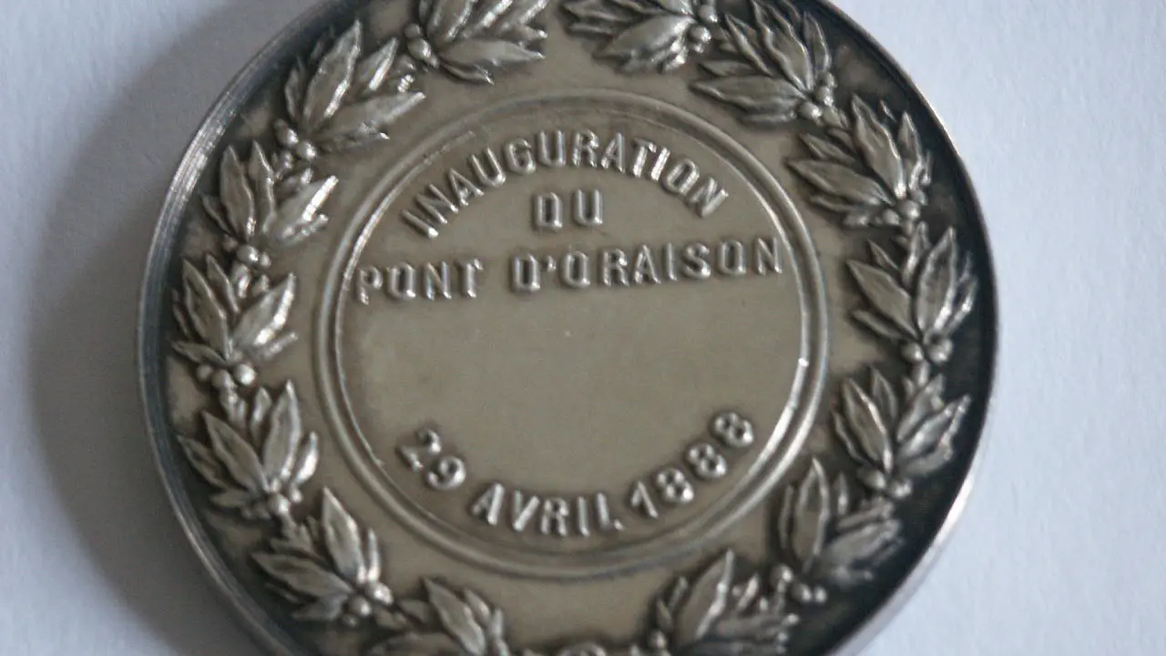 Médaille d'inauguration du pont de la Durance à Oraison