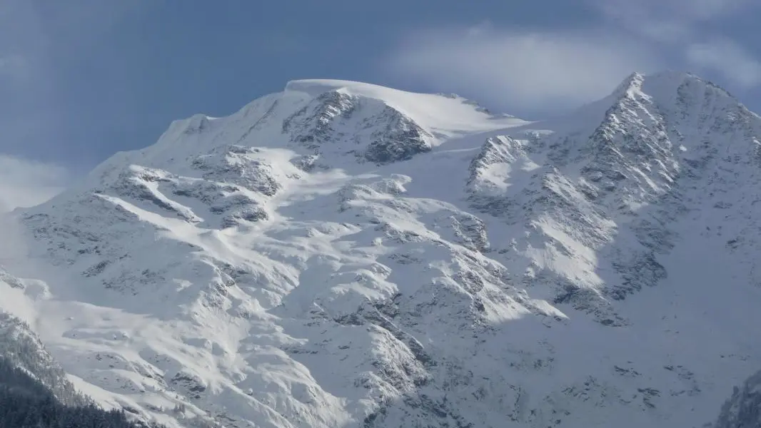 Vue des Domes de Miage depuis la terrasse