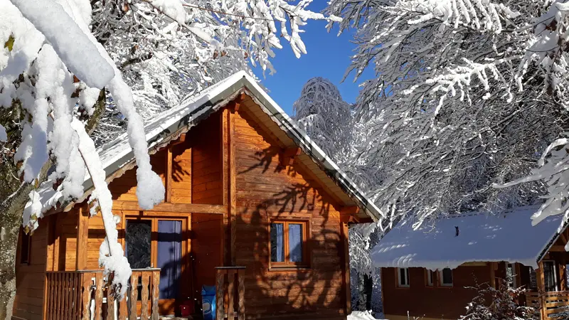 Chalet bois - hiver