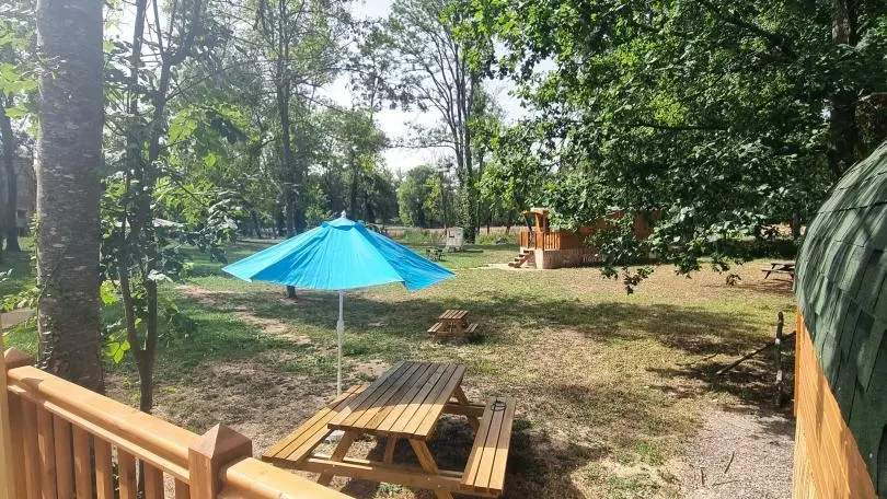 Vue de la terrasse du tonneau.