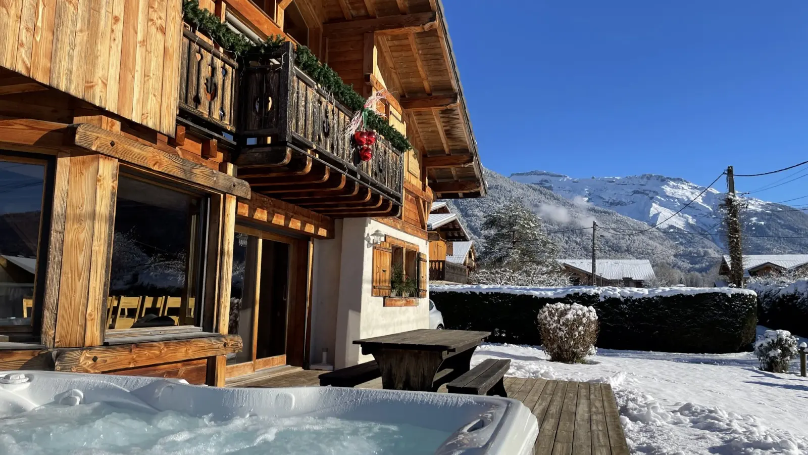 Chalet jacuzzi hiver