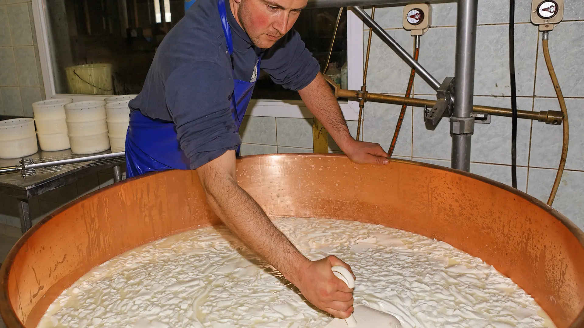 Fabrication de la tomme de savoie avec Albert