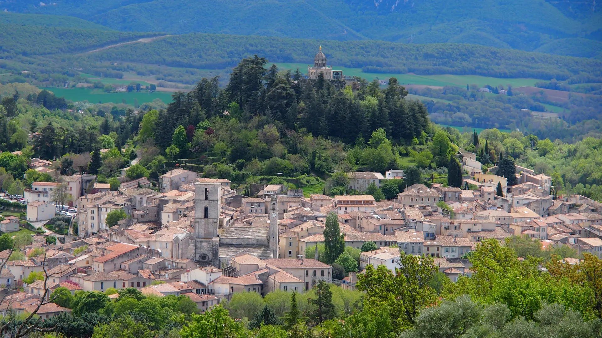 Vue générale de Forcalquier et sa citadelle