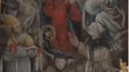 tableau du retable : couronnement de la Vierge