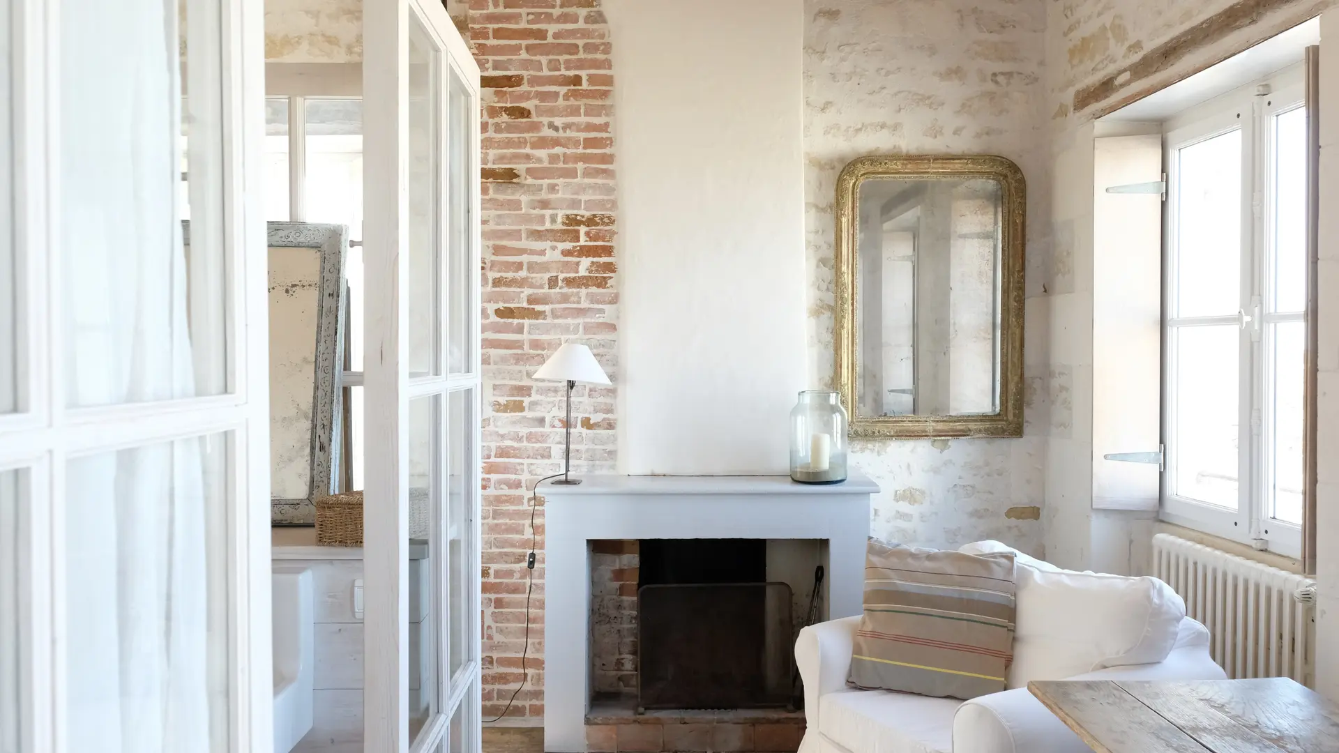 chambre avec vues confort cheminée ensoleillé lumineux
