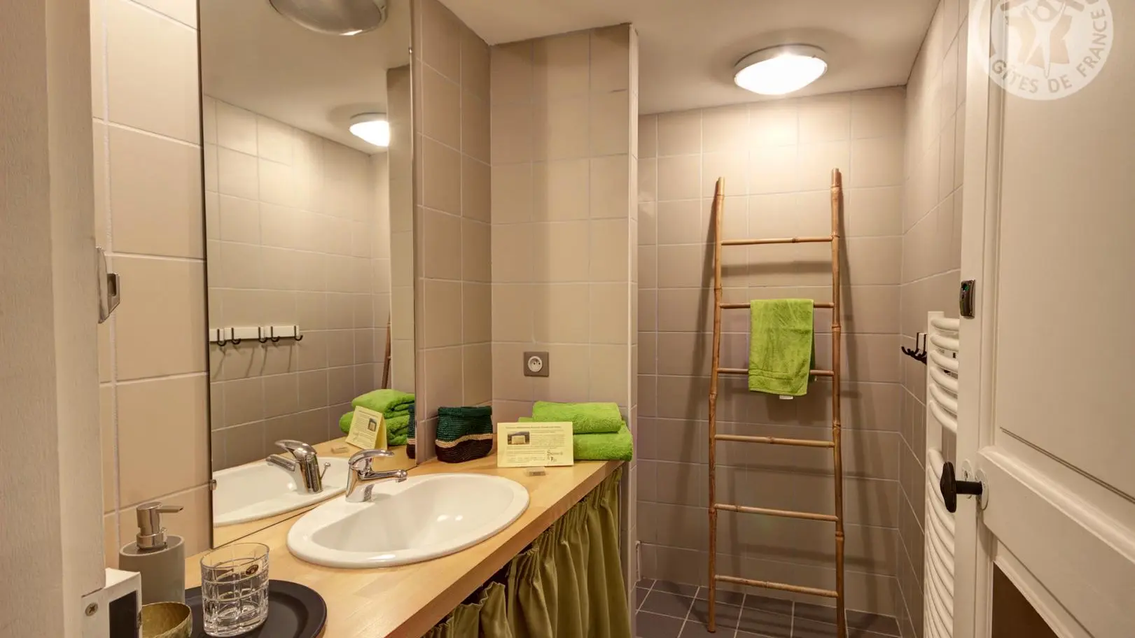 salle d'eau chambre chartreuse verte