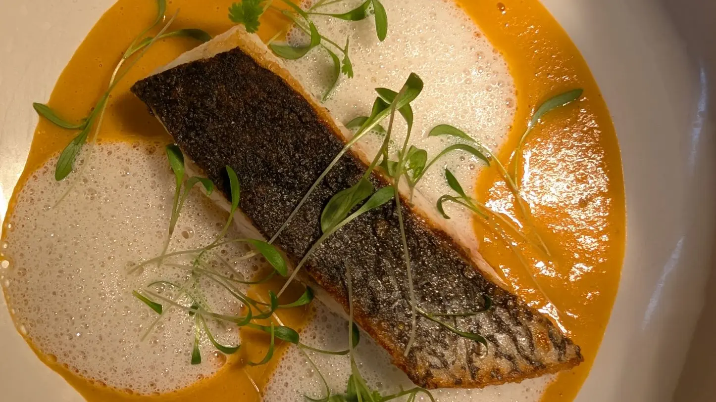 filet de poisson dressé dans une assiette