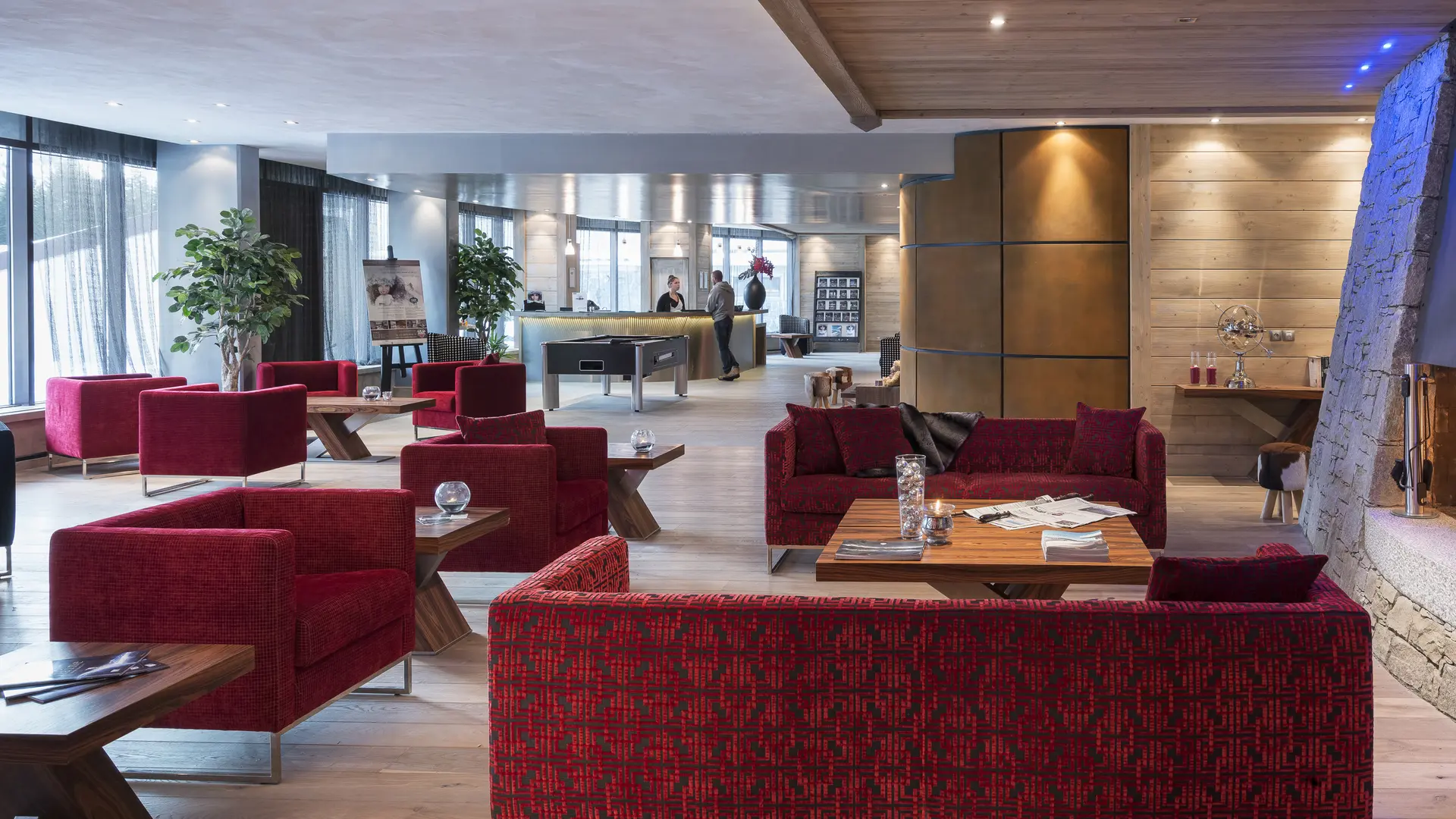 View of the reception area from the lounge