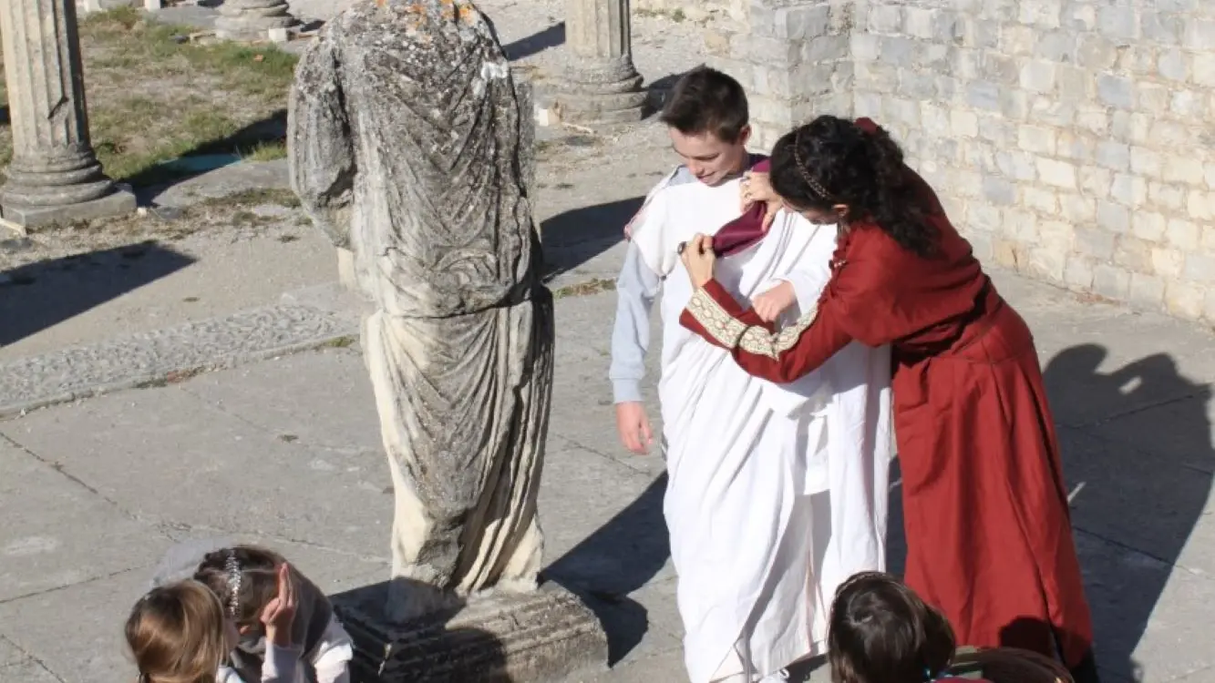 séance de togeage à la Romaine
