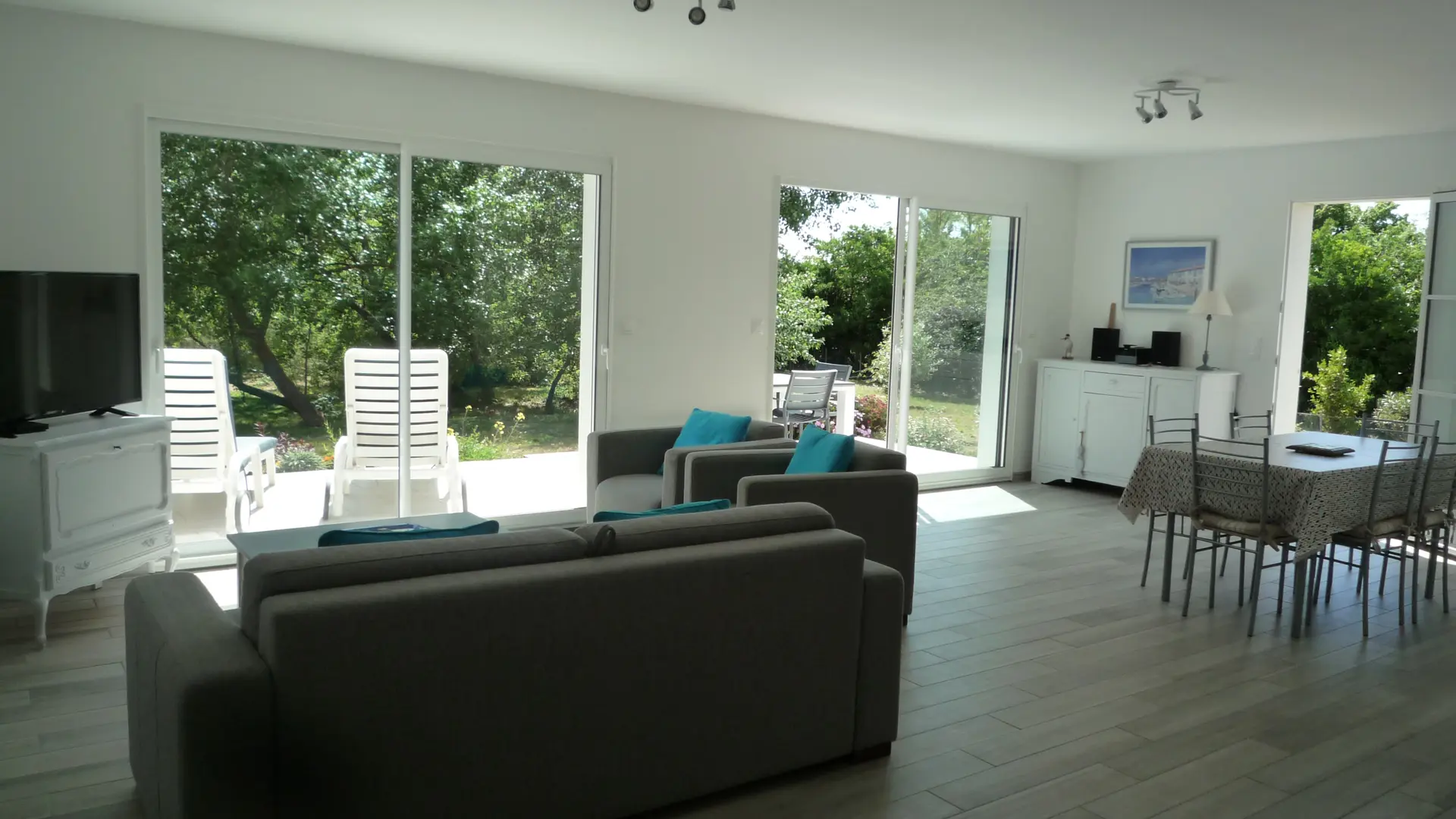 The terrace viewed from the living room