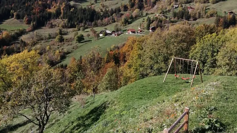 La Tournette, depuis le Gîte des Pommiers  balançoire au fond