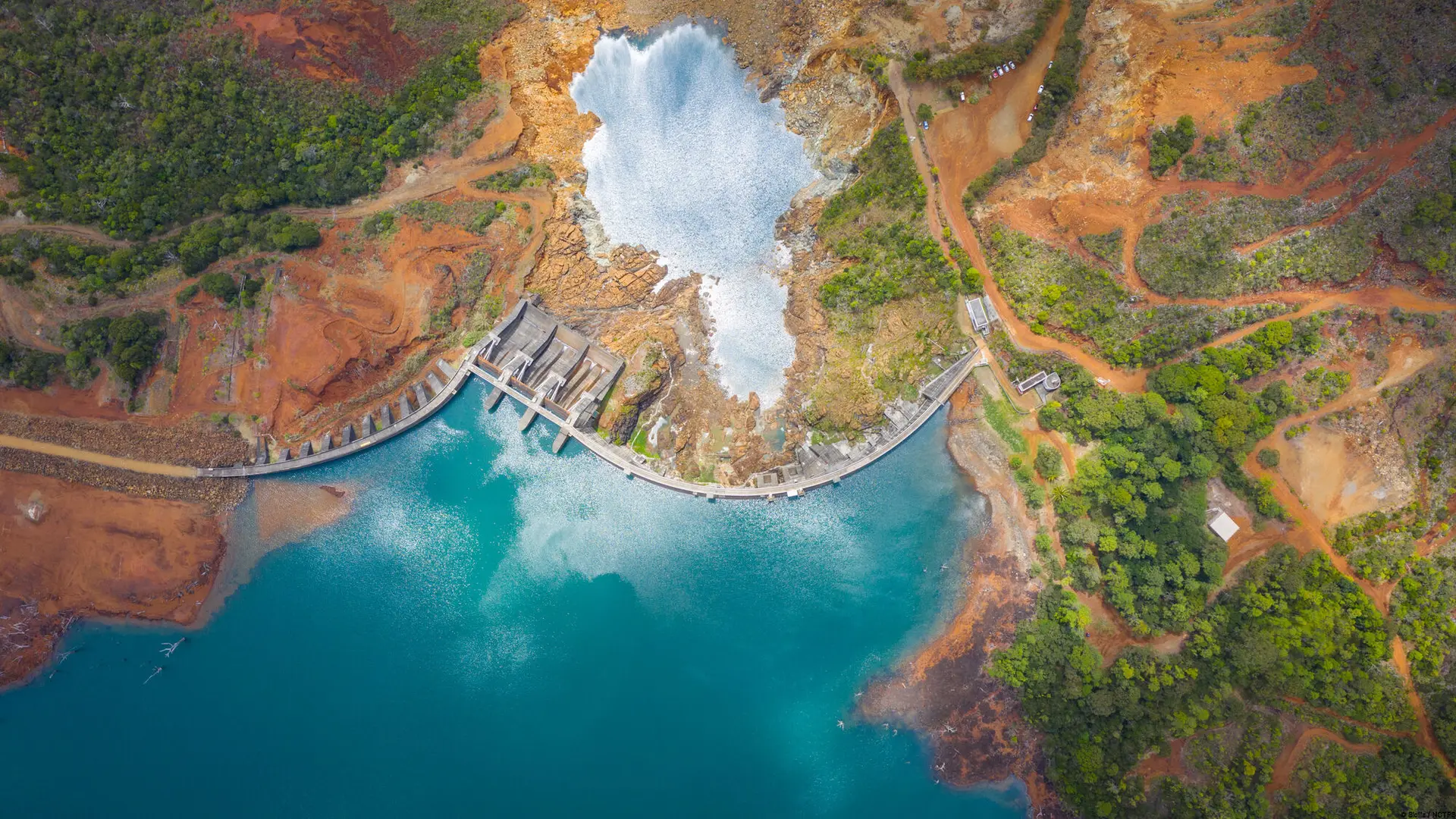 Aerial view - Yaté dam