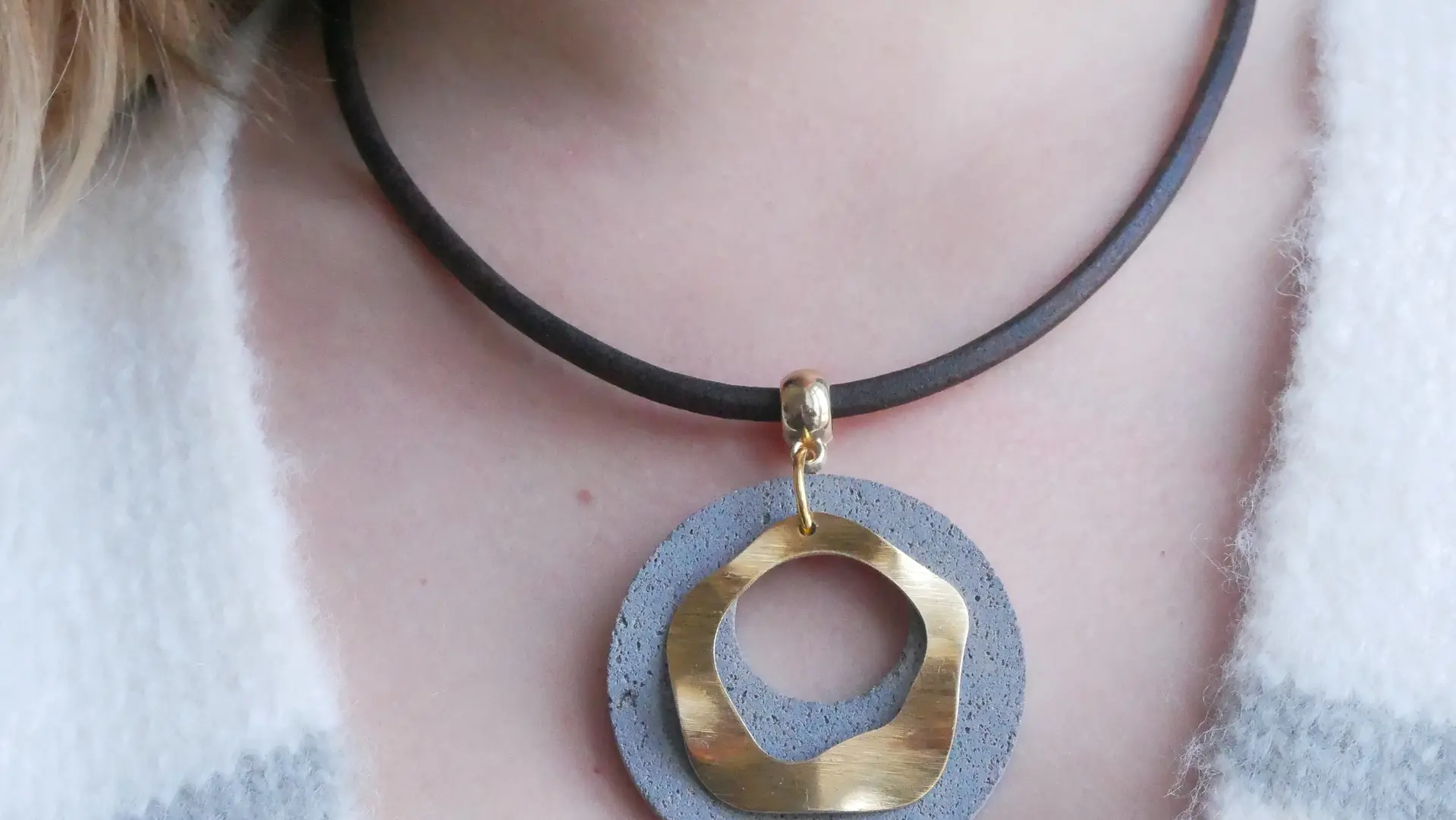 Collier Donuts doré