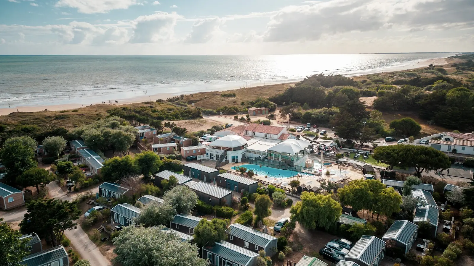 Vue aérienne du camping