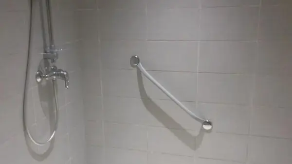 Une salle d'eau correspondant aux normes d'accessibilité.