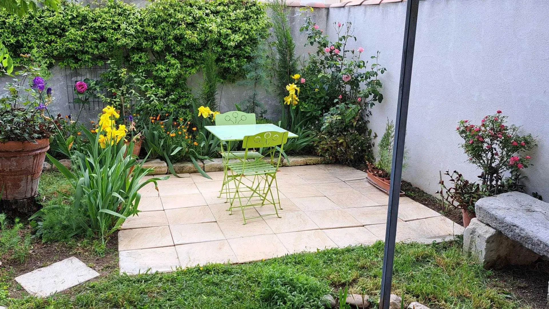 Terrasse privée de L'Oustau dei Aucèus.