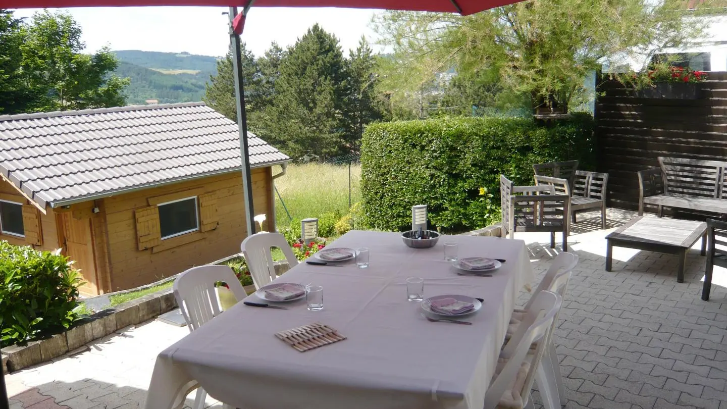 Terrasse de la maison d'hôtes.