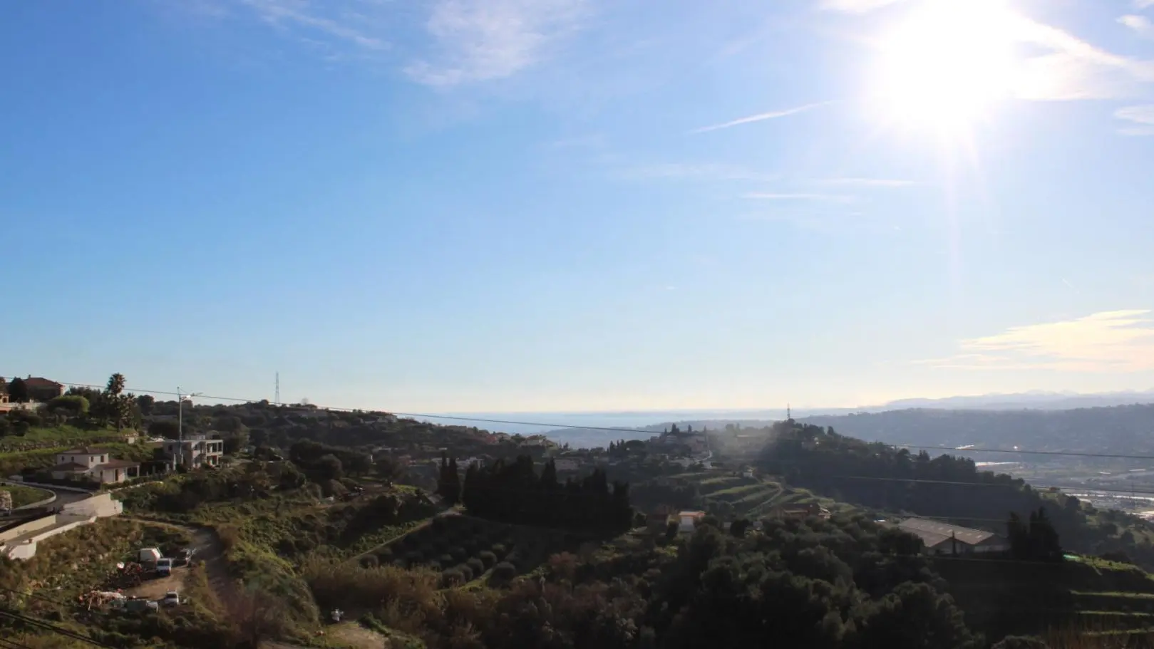 Vue depuis le Gîte La Terrasse d'Azur à Nice Gîtes de France Côte d'Azur