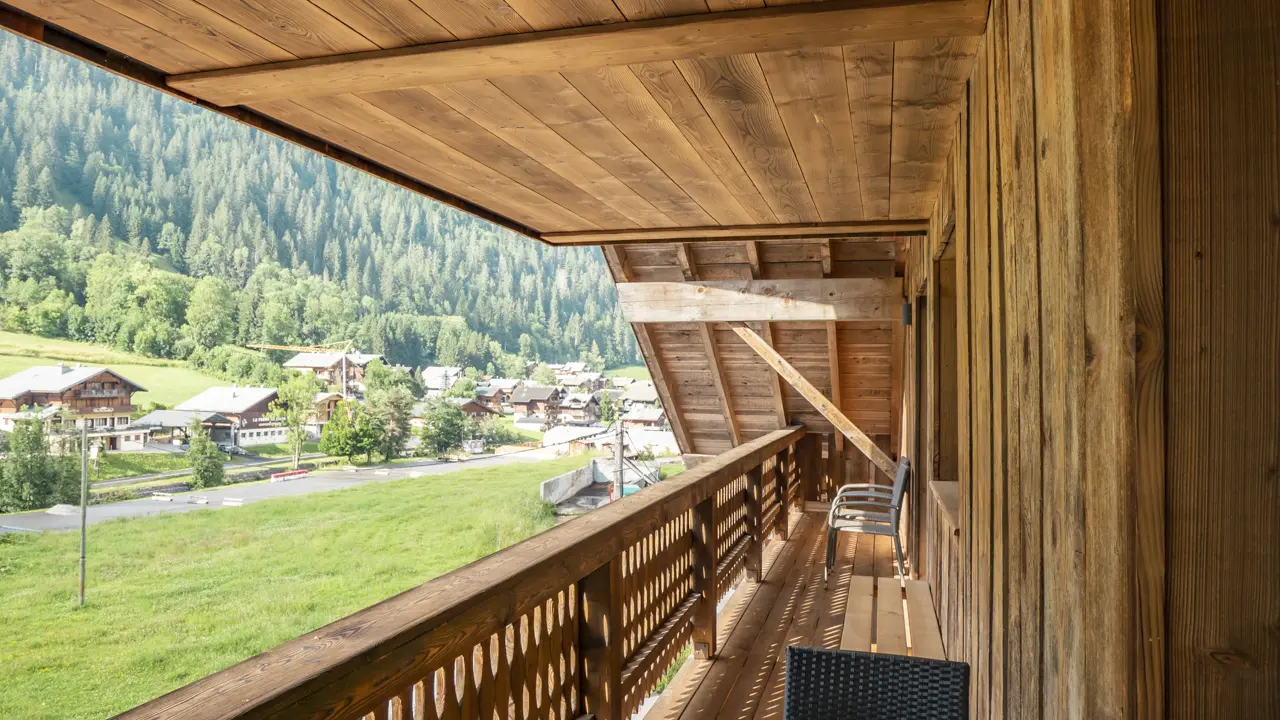 Vue été balcon - 5 pièces mezzanine - Chalet les Cerfs_Châtel
