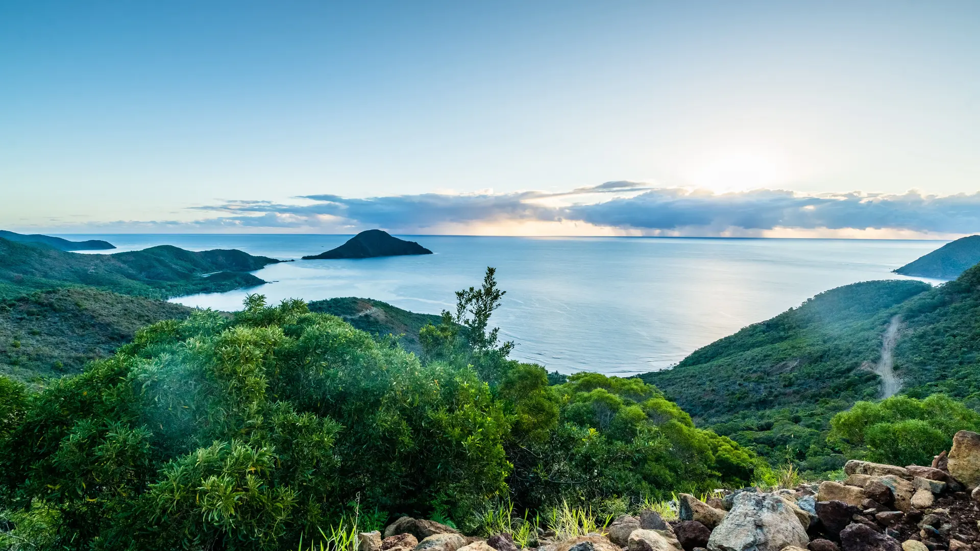 baie, canala, mer, vue, point de vue, sud minier