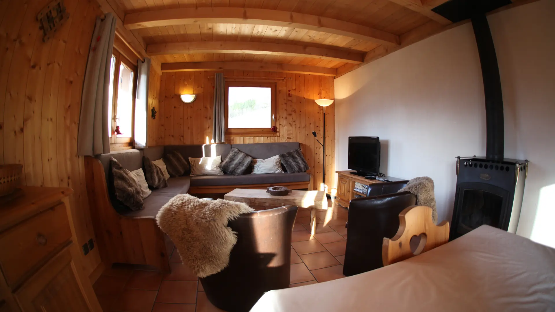 Chalet Le Grépon, coin salon