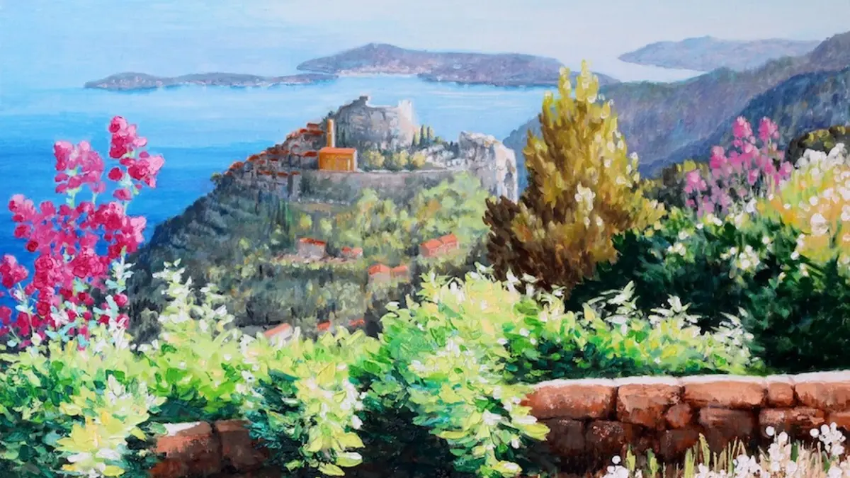 Floriane Maels - Vue sur Eze et Saint Jean Cap Ferrat