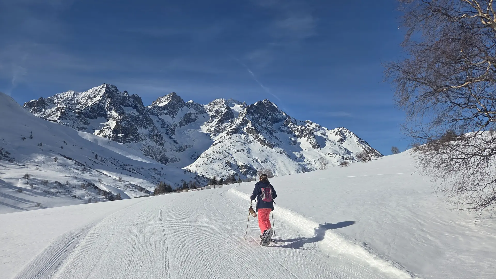Itinéraire raquettes en famille au col du Lautaret
