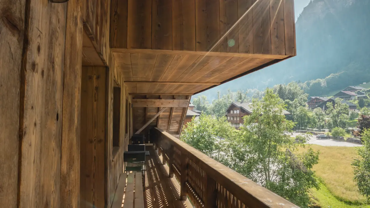 Vue été balcon - 5 pièces mezzanine - Chalet les Cerfs_Châtel