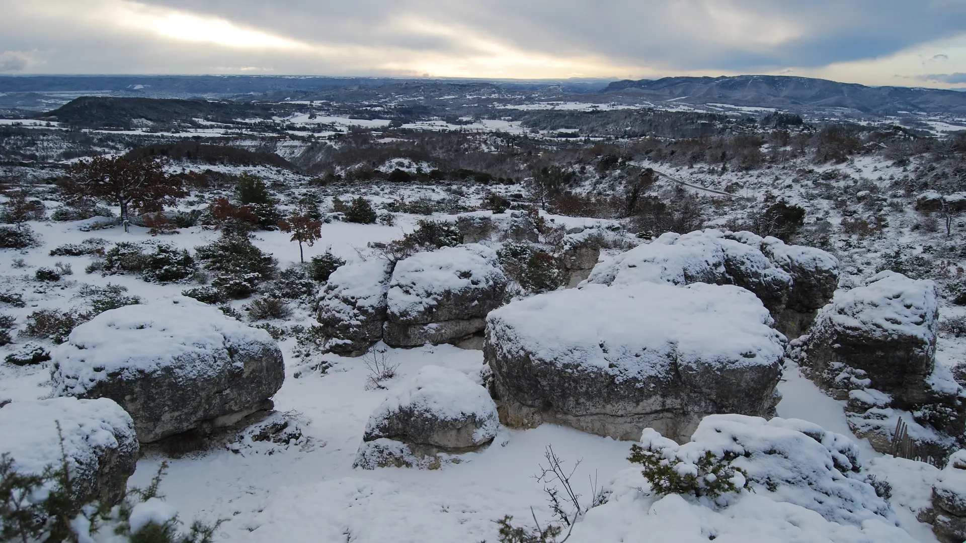 Les Mourres sous la neige