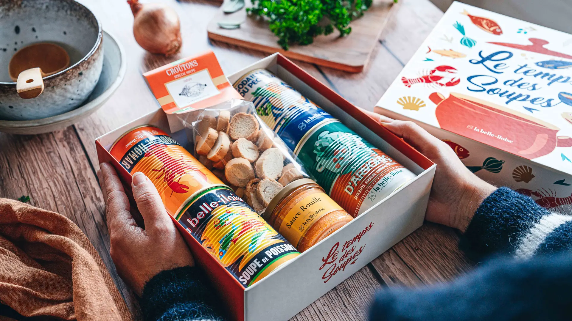 Juego de sopa y guarnición