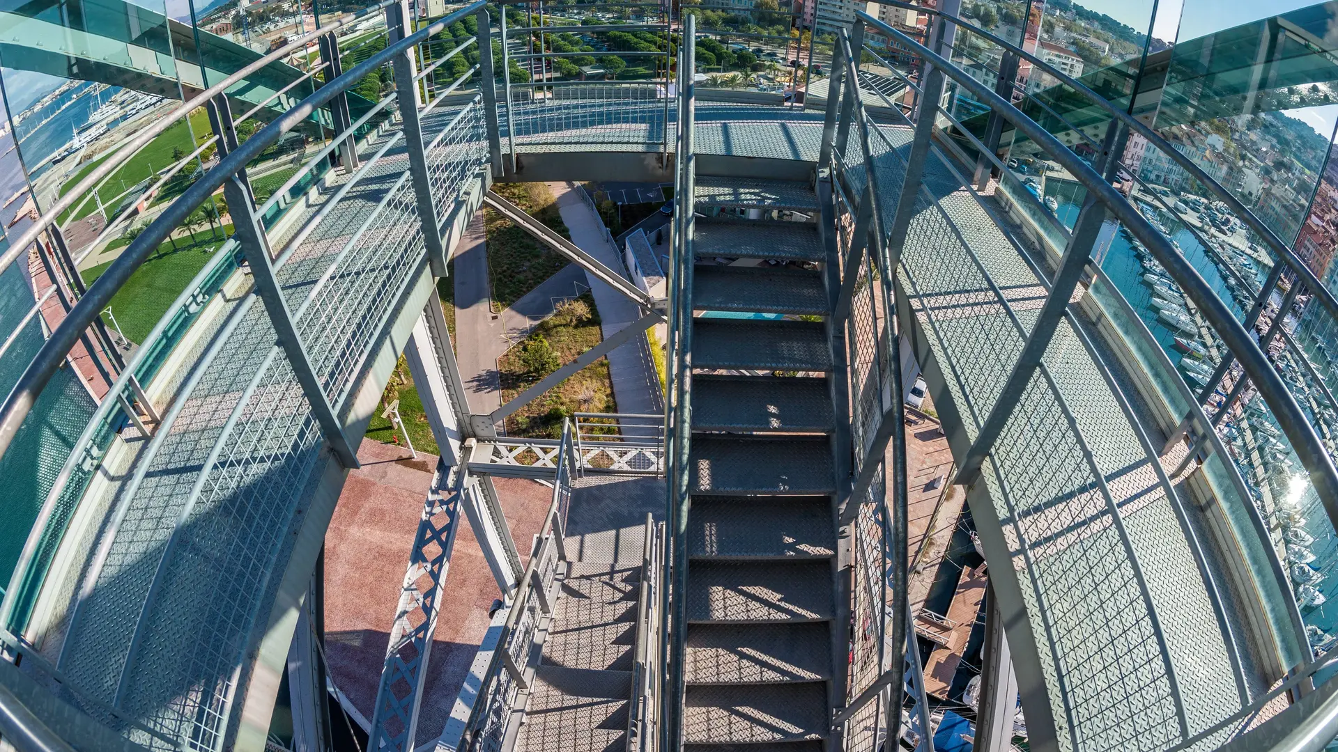 En haut du pont