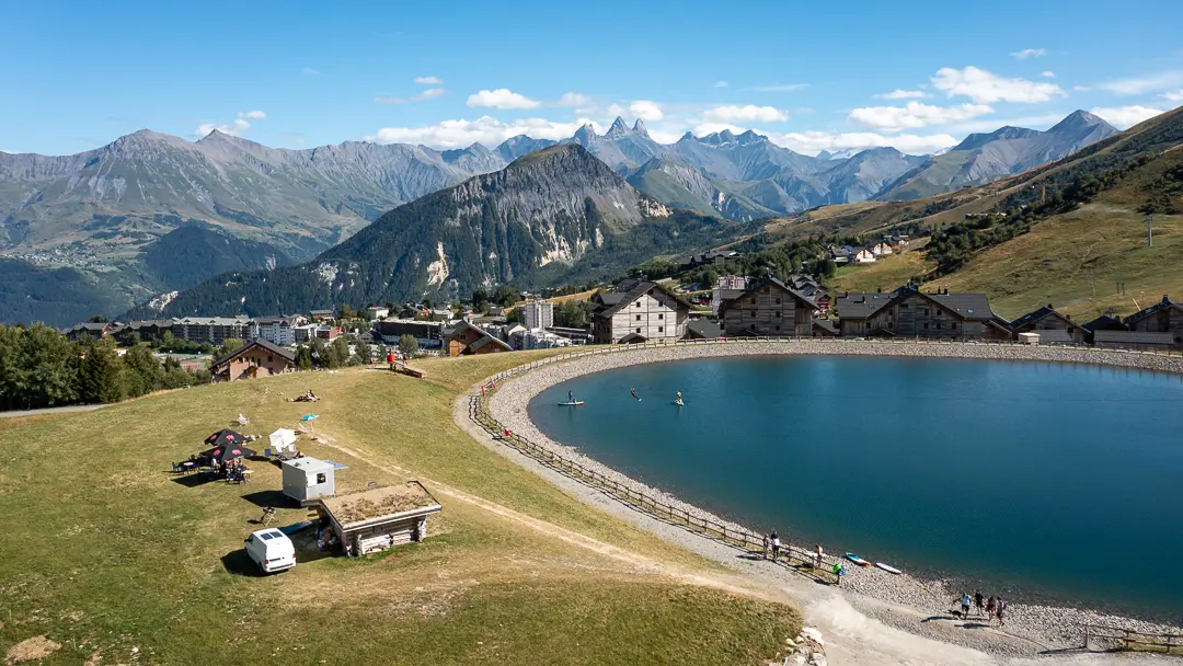 Paysage vue du ciel de La Toussuire