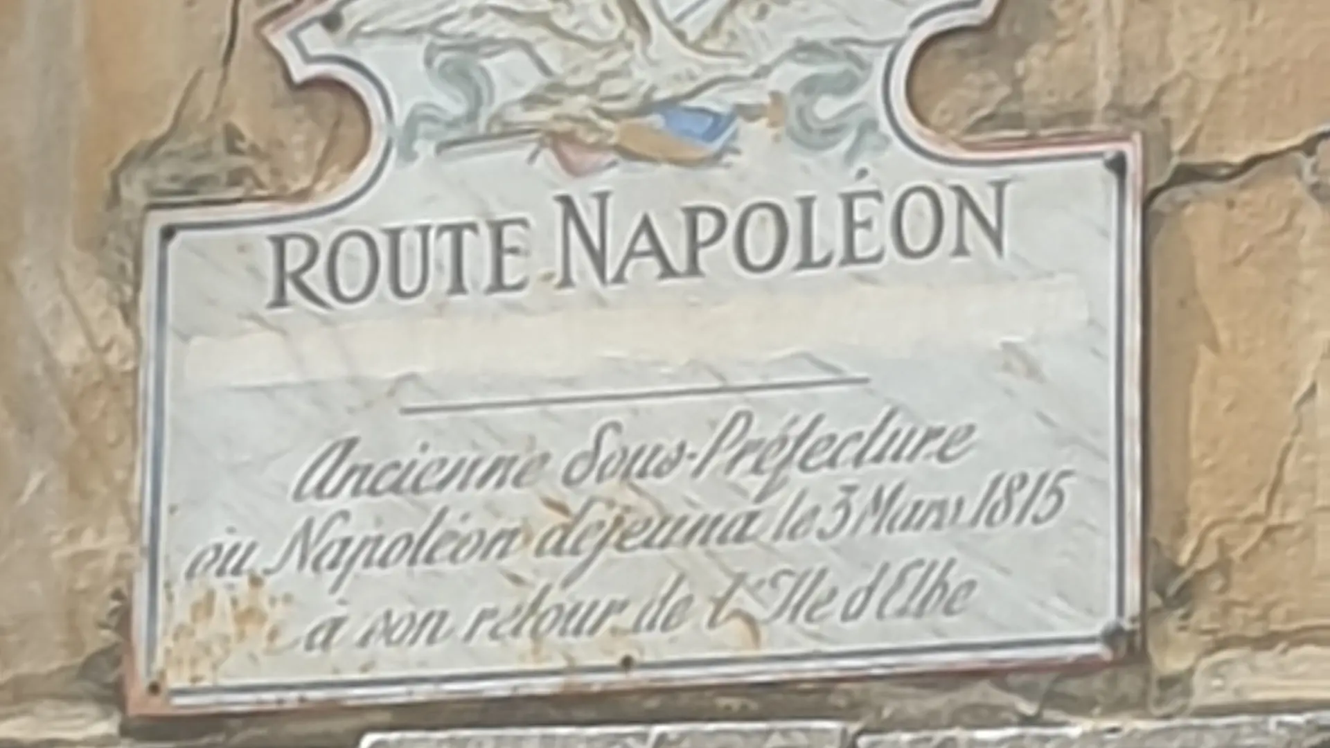 Plaque Napoléon Castellane