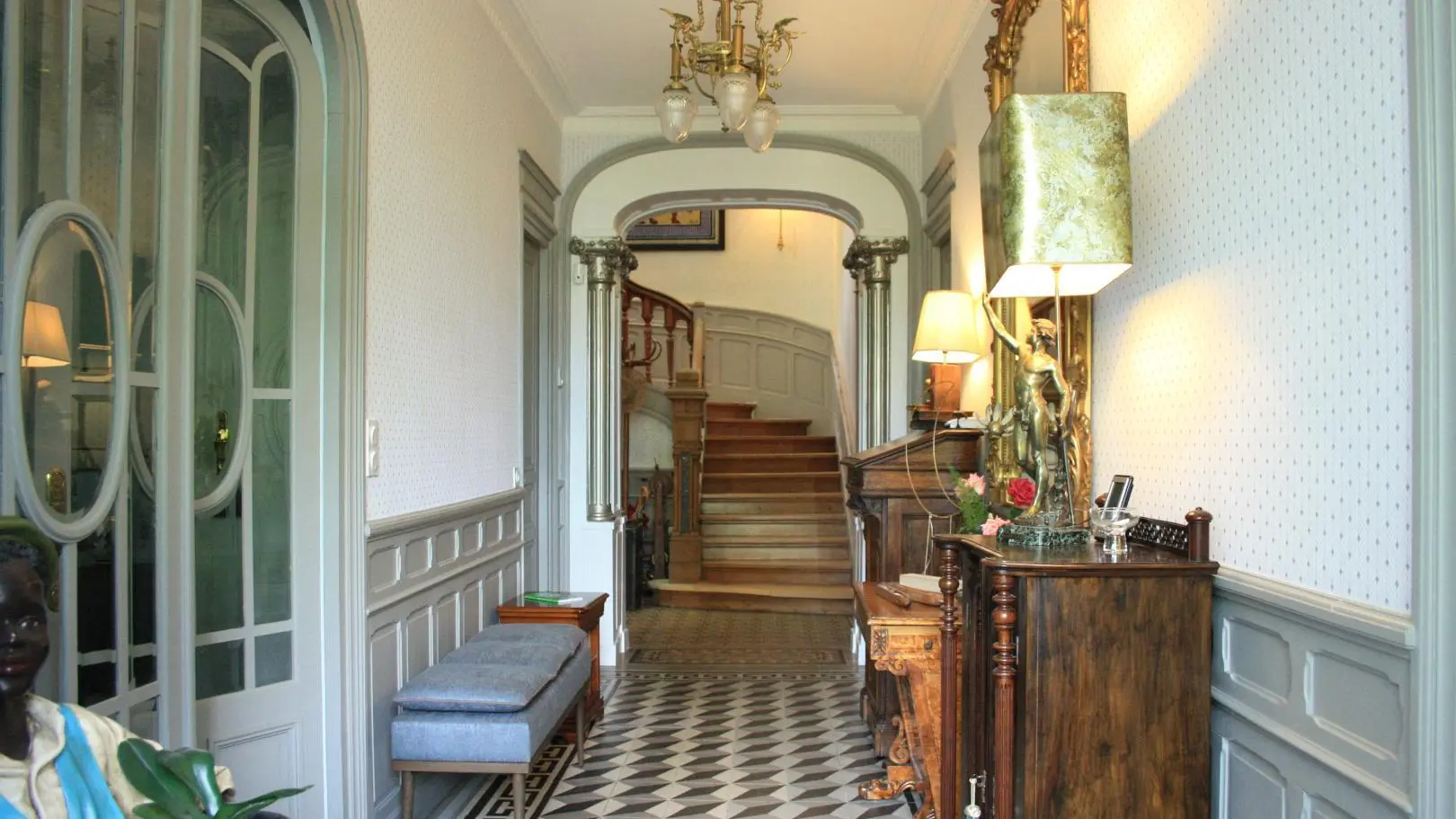 Hall d'entrée de la maison d'hôtes