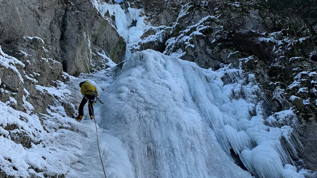 Activité encadrée cascade de glace