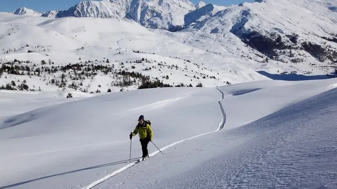 Un randonneur à ski - La Grave